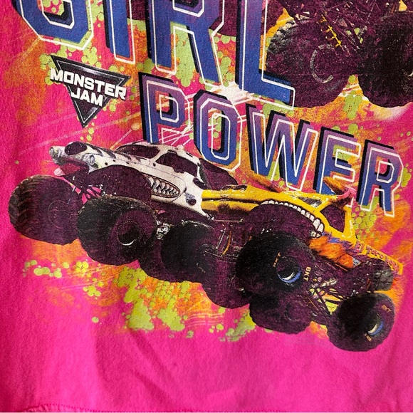 Monster Jam Truck Scooby-Doo All American Kids Girl Pink T-Shirt Size M - Picture 3 of 14